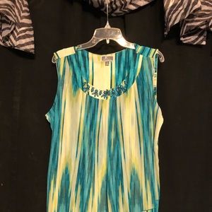 JM COLLECTION SLEEVELESS TUNIC